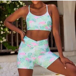 Kenny Flowers  Tropical Flamingo Athletic Shorts The Sunshine State of Mind